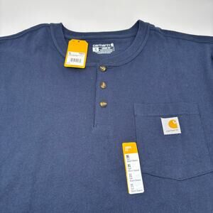 Carhartt Mens XLT Navy Blue Loose Fit Short Sleeve Heavy Weight T-Shirt NWT